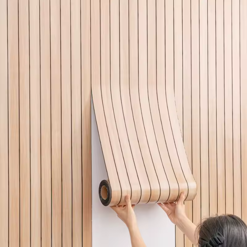 Papel de Parede 3D Madeira Premium